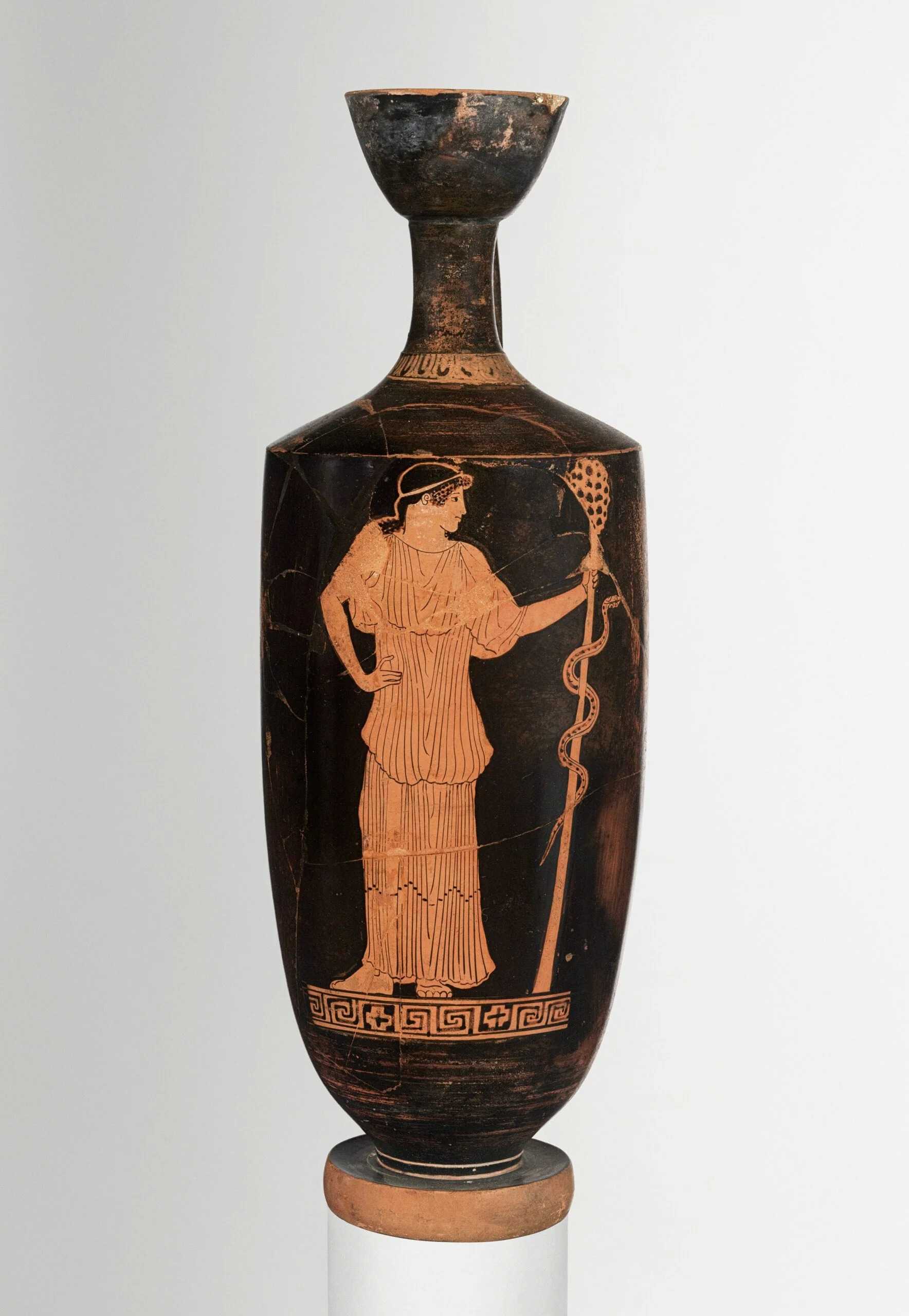 Terracotta red-figure lekythos
