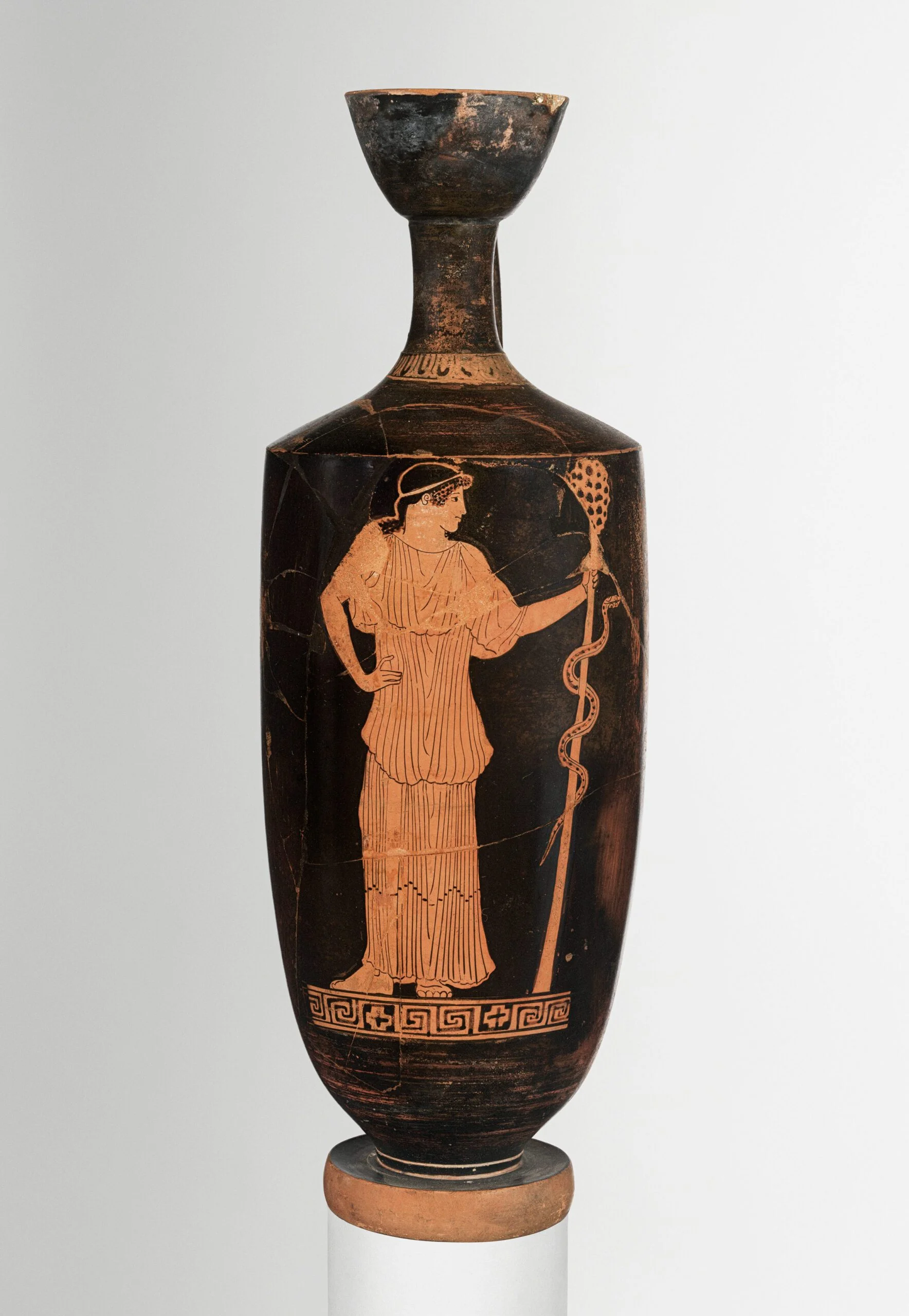Terracotta red-figure lekythos