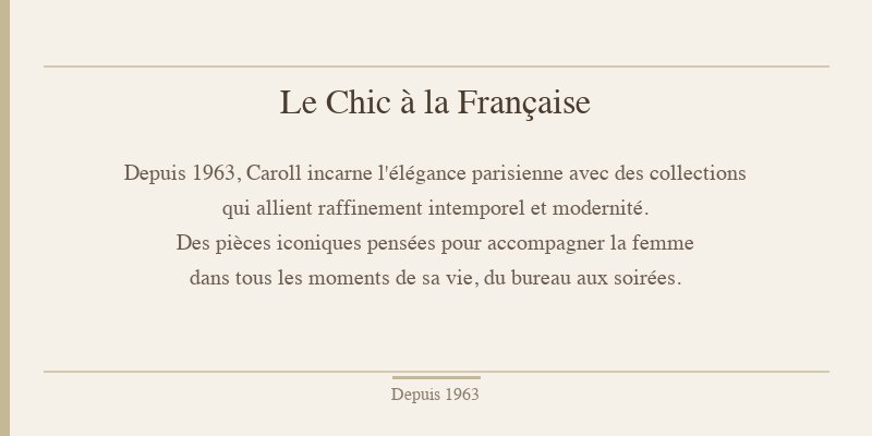 Caroll - Le chic à la française au quotidien